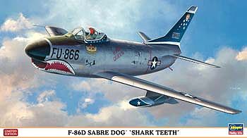 Hasegawa F-86D Sabre Dog Shark Teeth Limited Plastic Model Airplane Kit ...