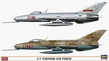 Hasegawa J7 Chinese Air Force (2) Plastic Model Airplane Kit 1/72 Scale #02102