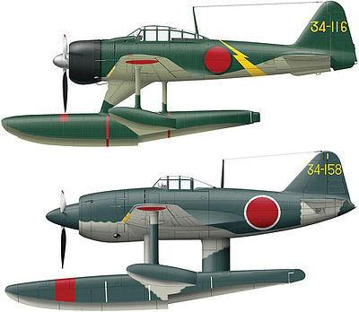 Hasegawa A6M2-N Type 2 Fighter Seaplane & N1K1 Combo Plastic Model ...