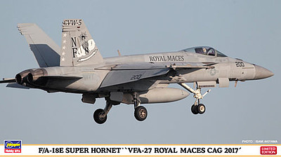 Hasegawa F/A-18 Super Hornet VFA-27 Royal Maces Plastic Model Airplane Kit 1/72 Scale #02254