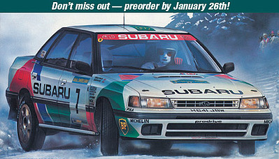 Hasegawa Subaru Legacy RS 1992 Swedish Rally Plastic Model Car Kit 1/24 Scale #20290