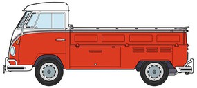 Hasegawa VW Type 2 Pickup Truck Plastic Model Truck Vehicle Kit 1/24 Scale #20556