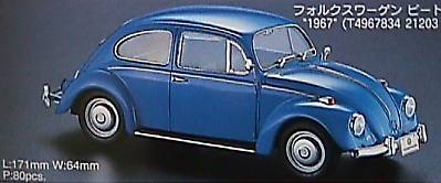Hasegawa 67 Volkswagen Beetle Plastic Model Car Kit 1/24 Scale #21203