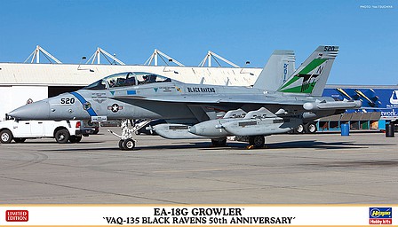 Hasegawa EA-18G Growler VAQ-135 Black Ravens 50th Plastic Model Airplane Kit 1/72 Scale #2351