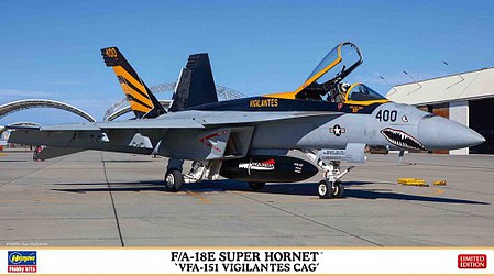 Hasegawa F/A18E Super Hornet VFA151 Vigilantes CAG Jet Fighter Plastic Model Airplane Kit 1/72 #2365