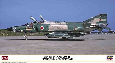 Hasegawa RF4E Phantom II 501st SQ 1994 ACM Special JASDF Recon Plastic Model Airplane Kit 1/72 #2381