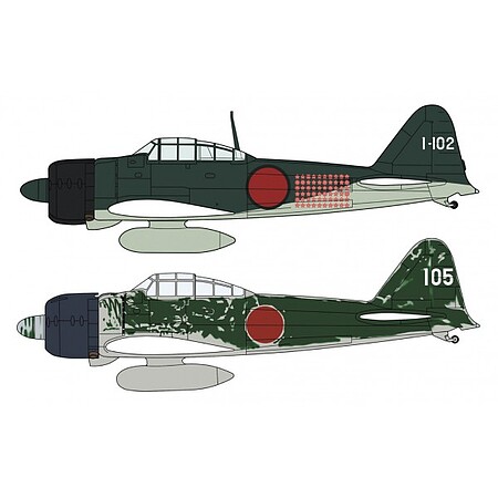 Hasegawa Mitsubishi A6M2b/A6M3 Zero Fighter Plastic Model Airplane Kit ...