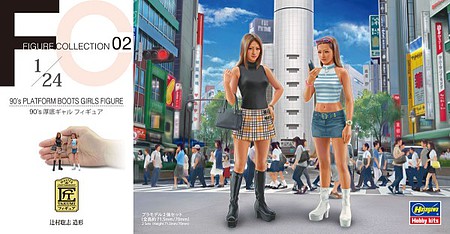 Hasegawa 1990s Girl Wearing Platform Boots Plastic Model Celebrity Figure Kit 1/24 Scale #29102