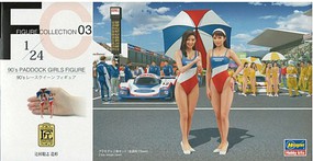 Hasegawa 1990s Girls in Bathing Suit (2) Plastic Model Celebrity Figure Kit 1/24 Scale #29103