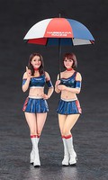 Hasegawa Paddock Girls (2) Plastic Model Celebrity Figure Kit 1/24 Scale #29109