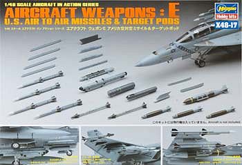 Hasegawa US Aircraft Weapons E Plastic Model Aircraft Weapons Kit 1/48 Scale #36117