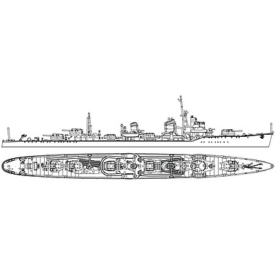 Hasegawa Japanese Navy Destroyer Hayanami Plastic Model Military Ship ...