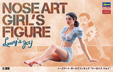 Hasegawa Leroys Joy Noseart Girl Figure Plastic Model Military Figure Kit 1/20 Scale #52242