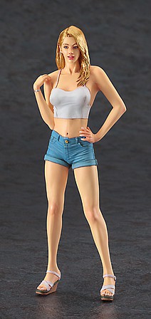 Hasegawa 12 Figure Collection #6 Blonde Girl Plastic Model Celebrity Figure Kit 1/12 Scale #52284