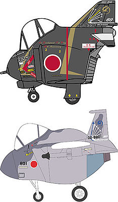 Hasegawa Eggplane F-4 & F-15 ADTW 60th Anniversary 2 Kits Plastic Model Airplane No Scale #60512