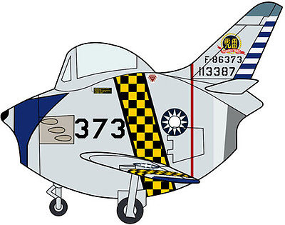 Hasegawa Eggplane F-86 Sabre Taiwan Air Force Plastic Model Airplane Kit No Scale #60515