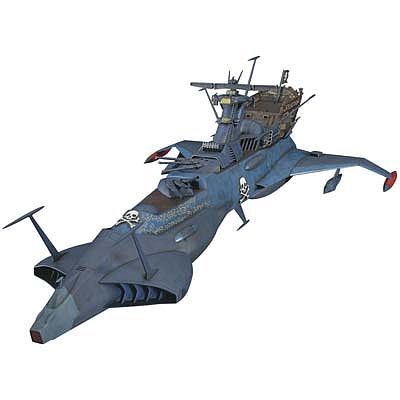 Hasegawa Captain Herlock Space Pirate Ship Limited Science Fiction Plastic Model 1/1500 #64712