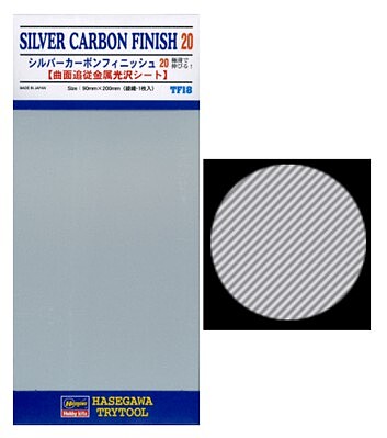 Hasegawa Self-Adhesive Mylar Foil Silver Carbon Finish (Fine) Hobby and Plastic Model Tool #tf18