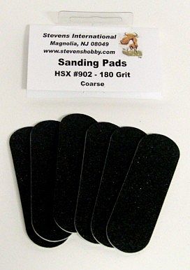 Hobby-Stix 180 Grit Coarse Waterproof Sanding Pads for #901 (6/Bag)