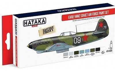 Hataka Red Line (Airbrush-Dedicated)- Early WWII Soviet AF 1937-43 Paint Set (8 Colors) 17ml Bottles