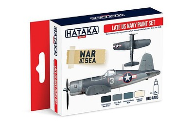 Hataka Red Line (Airbrush-Dedicated)- Late USN 1943-45 Camouflage Paint Set (4 Colors) 17ml Bottles