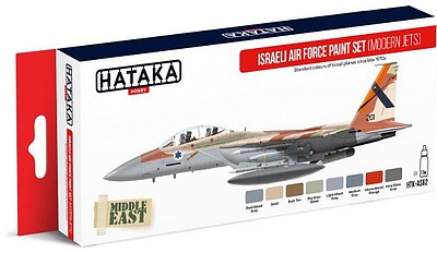 Hataka Red Line (Airbrush-Dedicated)- Israeli AF Modern Jets Since Late 1970s Paint Set (8 Colors) 17ml Bottles
