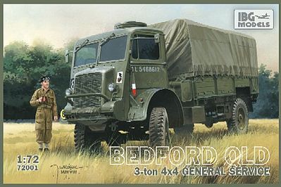 IBG Bedford QLD 3-Ton 4x4 General Service Truck Plastic Model Military Truck Kit 1/72 #72001