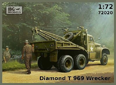 IBG Diamond T 969 Wrecker Truck Plastic Model Military Vehicle Kit 1/72 Scale #72020