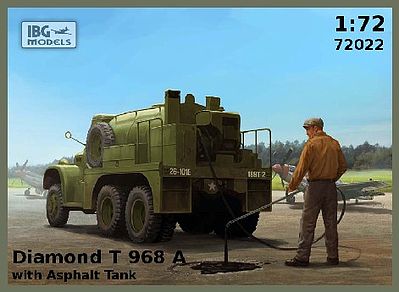IBG Diamond T 968A Truck w/Asphalt Tank Plastic Model Military Vehicle Kit 1/72 Scale #72022