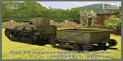 IBG Type 94 Japanese Tankette & 2 Trailers Plastic Model Military Vehicle Kit 1/72 Scale #72045