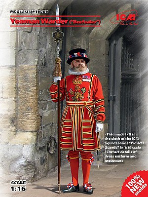 ICM Yeoman Warder (Beefeater) Guard (New Tool) Plastic Model Military Figure Kit 1/16 #16006