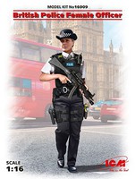 ICM British Police Female Officer Plastic Model Military Figure Kit 1/16 Scale #16009