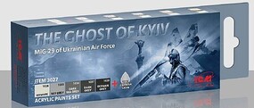 ICM Acrylic Paint Set for The Ghost of Kyiv MiG29 Ukrainian AF Hobby and Model Acrylic Paint #3027