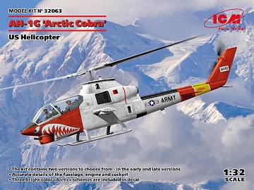 ICM US Army AH1G Arctic Cobra Helicopter Plastic Model Helicopter Kit 1/32 Scale #32063