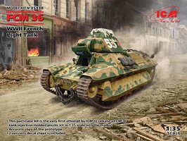ICM FCM36 French Light Tank (New Tool) Plastic Model Military Vehicle Kit 1/35 Scale #35336