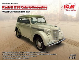 ICM WWII German Kadett K38 Convertible Staff Car Plastic Model Military Vehicle Kit 1/35 #35483