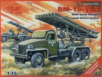 ICM BM13-16N Soviet Multiple Launch Rocket System Plastic Model Military Truck Kit 1/35 #35512