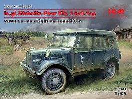 ICM le.gl.Einheitz PkwKfz 1 Light Personnel Car Plastic Model Vehicle Kit 1/35 Scale #35582