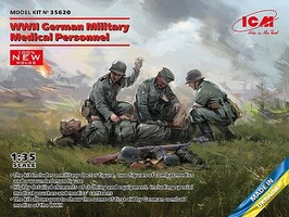 ICM WWII German Military Medical Figures Plastic Model Military Vehicle Kit 1/35 Scale #35620