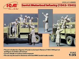ICM Soviet Motorized Infantry 1943-1945 Plastic Model Military Vehicle Kit 1/35 Scale #35635