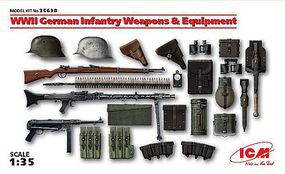 ICM WWII German Infantry Weapons & Equipment Plastic Model Weapon Kit 1/35 Scale #35638