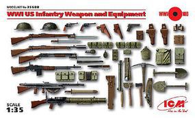 ICM WWI US Infantry Weapon & Equipment (New Tool) Plastic Model Weapon 1/35 Scale #35688
