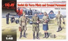 ICM Soviet AF Pilots & Ground Personnel 1943-45 (7) Plastic Model Military Figure 1/48 #48084