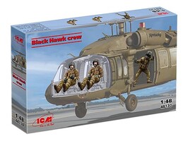 ICM 1/48 ICM Models Black Hawk Helicopter Crew Figure Set Plastic Model Kit