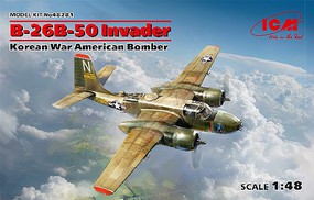 ICM USAF B26B50 Invader Bomber Korean War Plastic Model Airplane Kit 1/48 Scale #48281