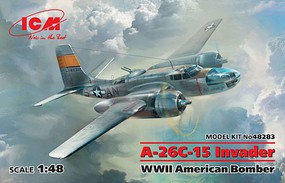 ICM WWII USAF A26C15 Invader Bomber (MAY) Plastic Model Airplane Kit 1/48 Scale #48283