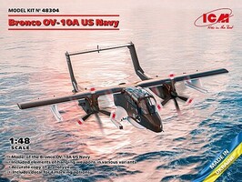 ICM US Navy OV10A Bronco Attack Aircraft Plastic Model Airplane Kit 1/48 Scale #48304