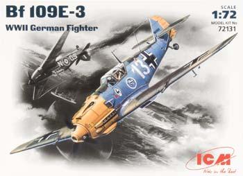 ICM Bf 109E-3 WWII German Fighter Plastic Model Airplane Kit 1/72 Scale #72131
