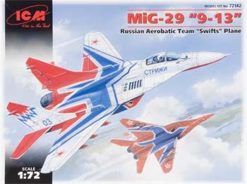 ICM MiG29 9-13 Russian Aerobatic Team Swifts Aircraft Plastic Model Airplane Kit 1/72 #72142