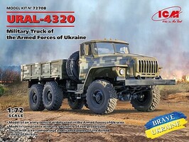 ICM Ural 4320 Truck of the Armed Ukraine Forces Plastic Model Vehicle Kit 1/72 Scale #72708